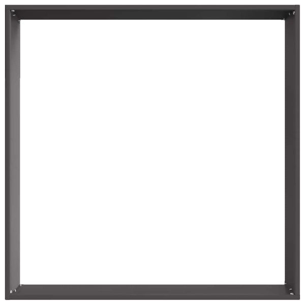 Ограда за трева 6 pcs Черно 60 x 60 x 13 см Стомана