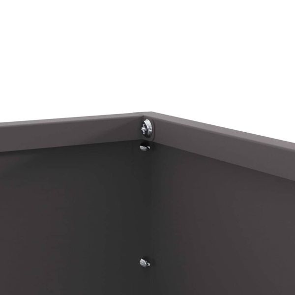 Ограда за трева 6 pcs Черно 60 x 60 x 13 см Стомана
