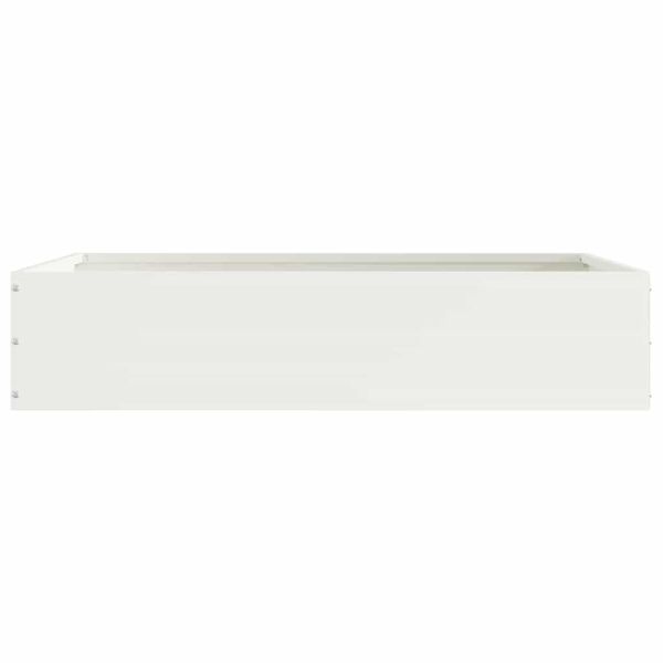 Ограда за трева 6 pcs Бяло 60 x 60 x 13 см Стомана