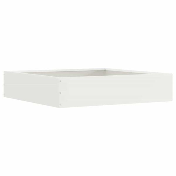 Ограда за трева 6 pcs Бяло 60 x 60 x 13 см Стомана