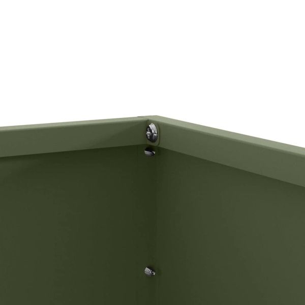 Ограда за трева Маслинено зелено 60 x 60 x 13 см Стомана