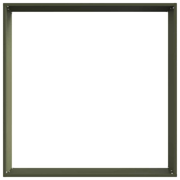 Ограда за трева 6 pcs Маслинено зелено 60 x 60 x 13 см Стомана