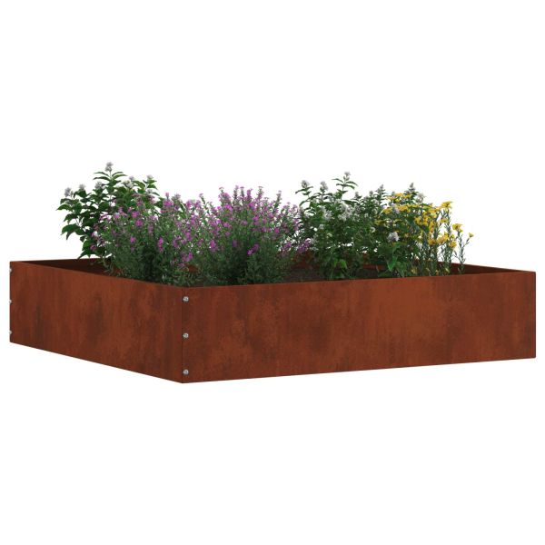Ограда за трева 6 pcs Ръждясало 60 x 60 x 13 см