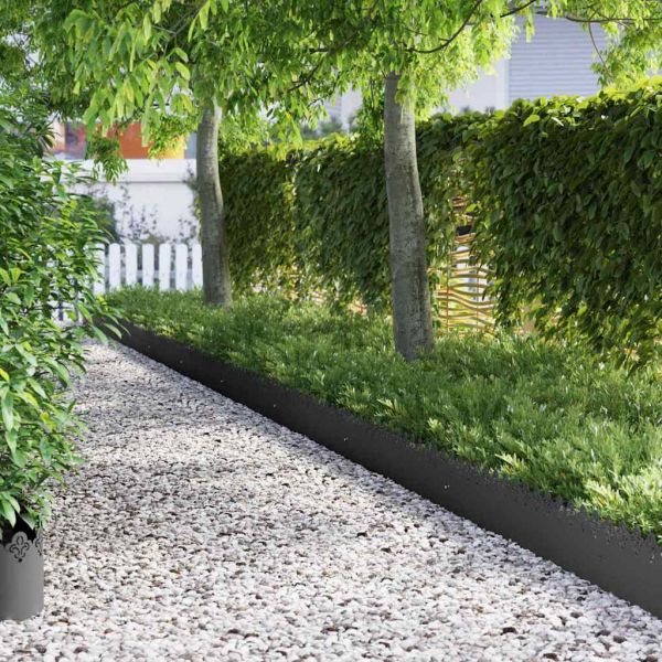 Ограничители за тревни площи 30 pcs Черно 103 x 0,05 x 22 см