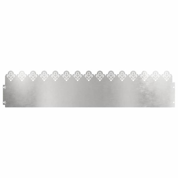 Ограничители за тревни площи 10 pcs Сребрист 103 x 0,05 x 22 см