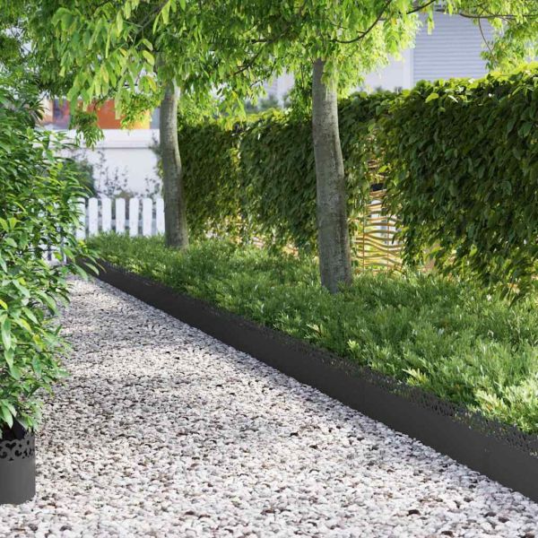 Ограничители за тревни площи 30 pcs Черно 103 x 0,05 x 22 см
