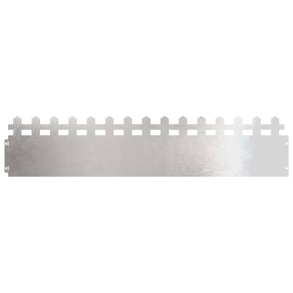 Ограничители за тревни площи 10 pcs Сребрист 103 x 0,05 x 22 см