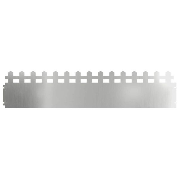 Ограничители за тревни площи 10 pcs Сребрист 103 x 0,05 x 22 см