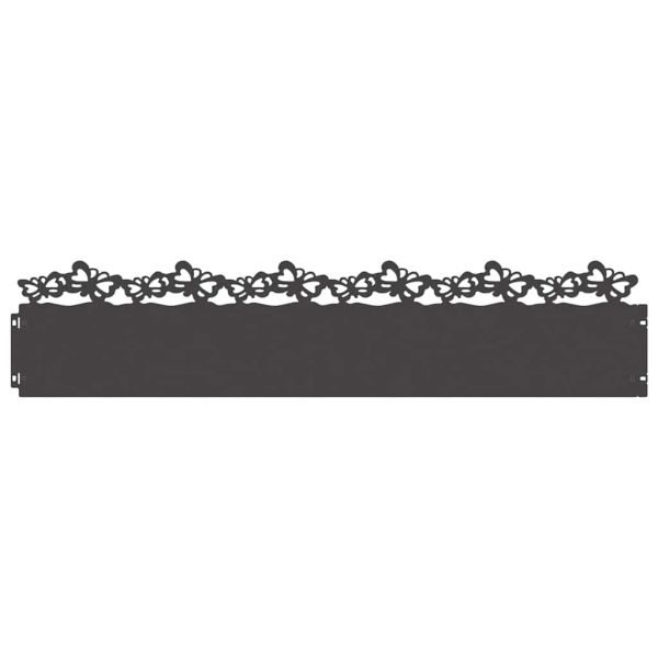 Ограничители за тревни площи 10 pcs Черно 103 x 0,05 x 22 см