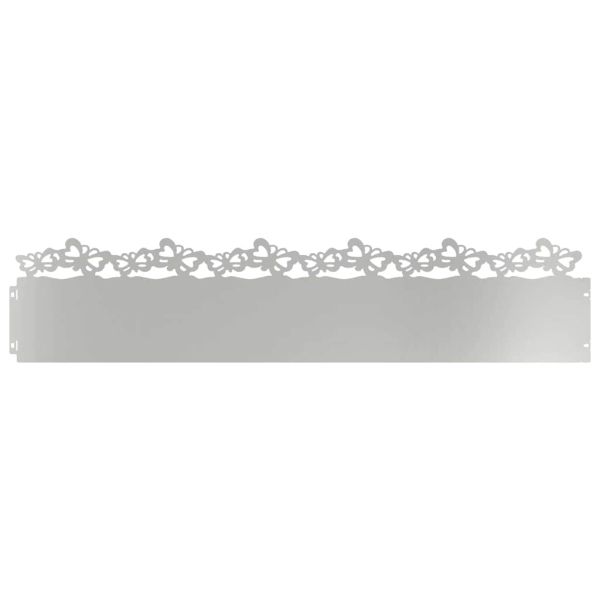 Ограничители за тревни площи 10 pcs Сребрист 103 x 0,05 x 22 см