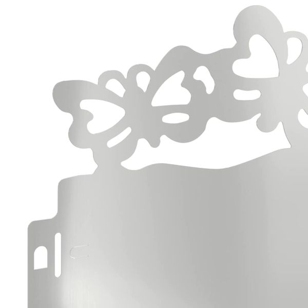 Ограничители за тревни площи 10 pcs Сребрист 103 x 0,05 x 22 см