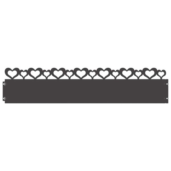 Ограничители за тревни площи 10 pcs Черно 103 x 0,05 x 22 см
