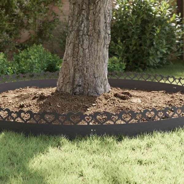 Ограничители за тревни площи 30 pcs Черно 103 x 0,05 x 22 см