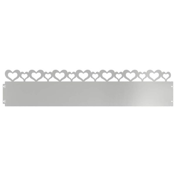 Ограничители за тревни площи 10 pcs Сребрист 103 x 0,05 x 22 см