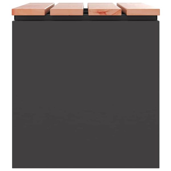 Градинска пейка Черно 60 x 40 x 43 см