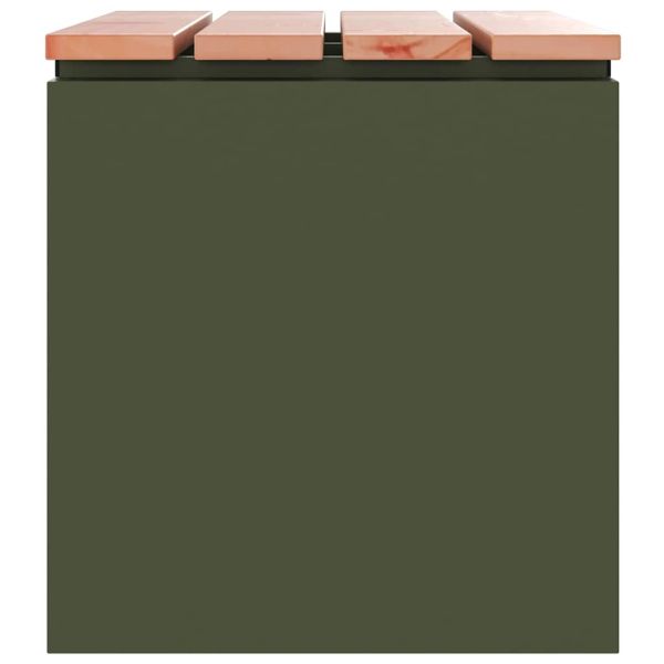 Градинска пейка Маслиненозелен 60 x 40 x 43 см Стомана