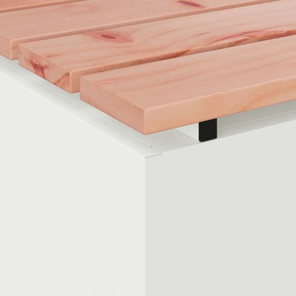 Градинска пейка Бяло 80 x 40 x 43 см Стомана