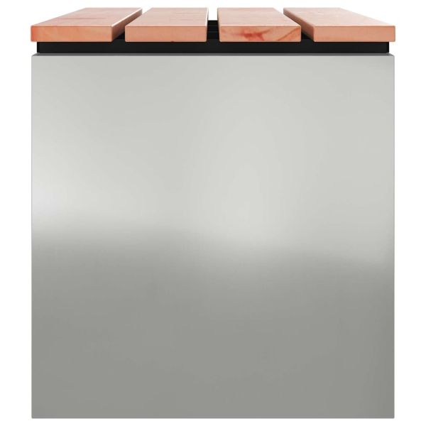 Градинска пейка Сребрист 80 x 40 x 43 см Поцинкована стомана