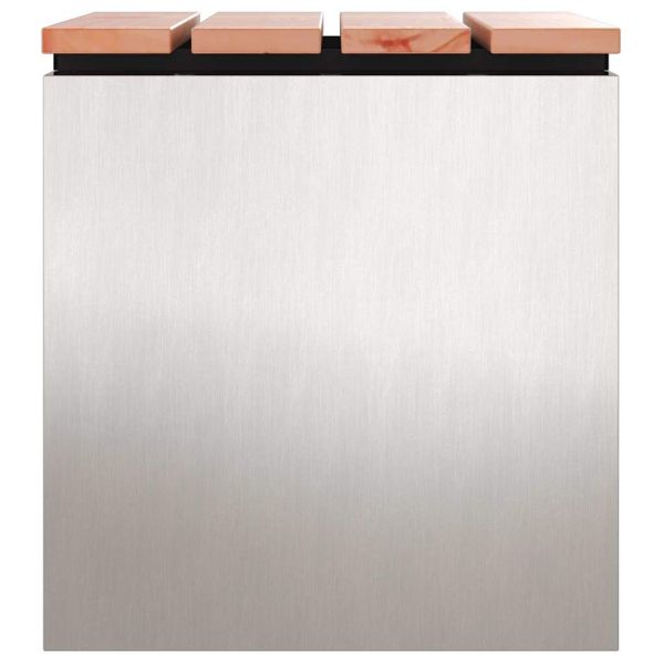 Градинска пейка Сребрист 40 x 40 x 43 cm Неръждаема стомана