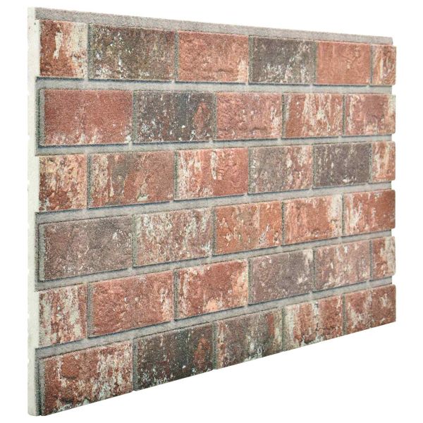 Стенни панели 10 pcs Тъмен кафяв и сив 100 x 50 cm EPS пяна