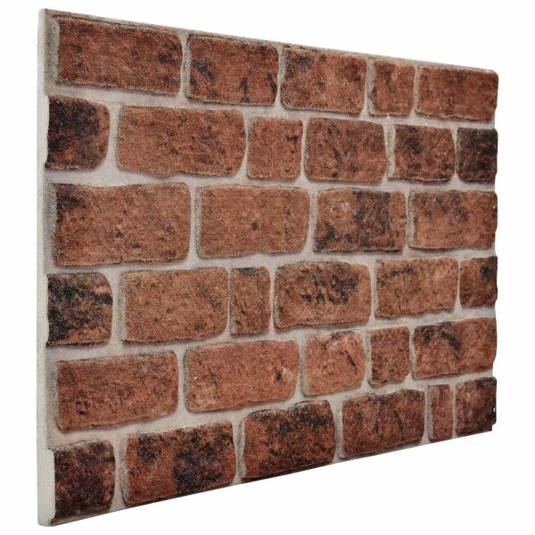 Стенни панели 10 pcs Кафяв кирпич 100 x 50 cm EPS пяна