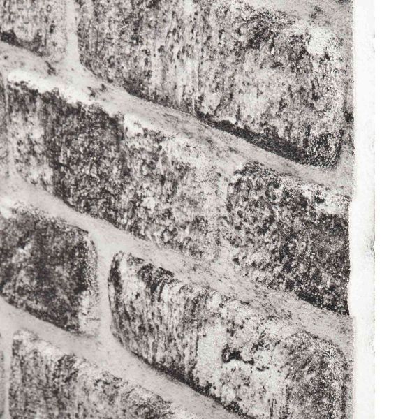 Стенни панели 10 pcs Тъмен сив и бял 100 x 50 cm EPS пяна