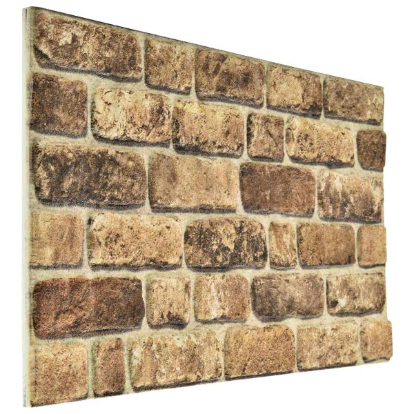 Стенни панели 10 pcs Тъмен пясък 100 x 50 cm EPS пяна