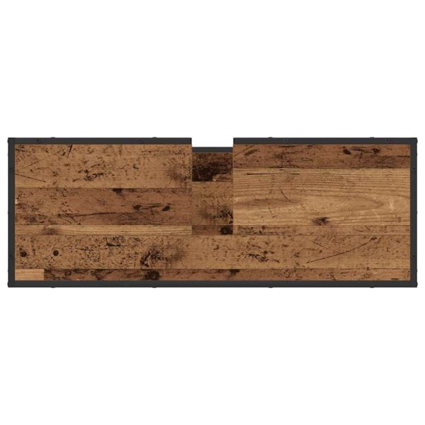 Комплект мебели за баня 4 pcs Старо дърво Инженерно дърво