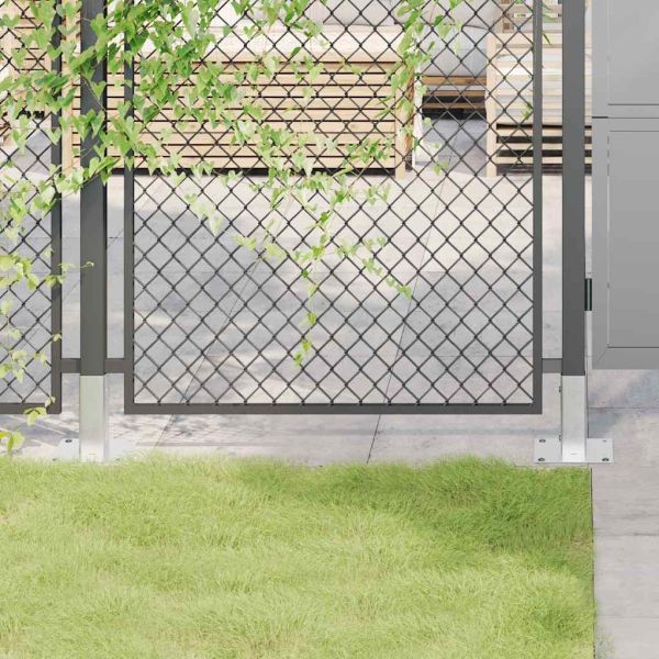 Основи за стълбове квадрат 12 бр 46x46 мм поцинкована стомана