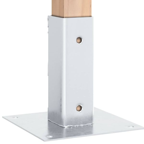 Основи за стълбове квадрат 12 бр 46x46 мм поцинкована стомана