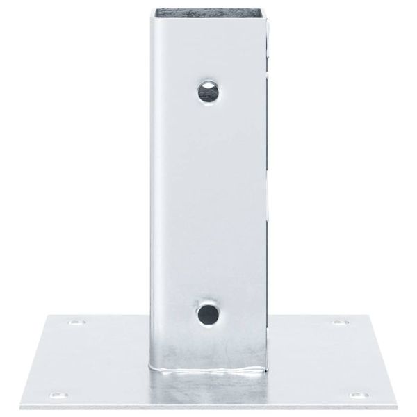 Основи за стълбове квадрат 12 бр 46x46 мм поцинкована стомана