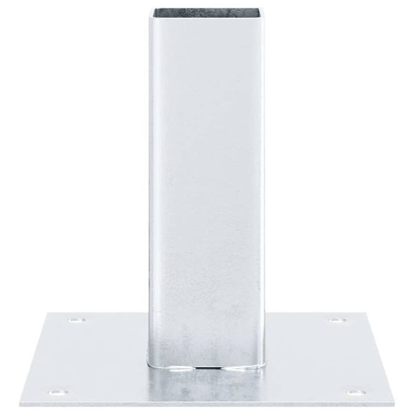 Основи за стълбове квадрат 12 бр 46x46 мм поцинкована стомана