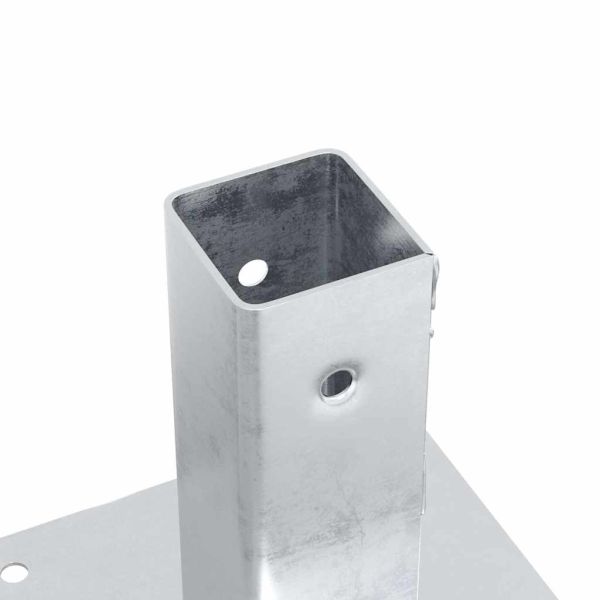 Основи за стълбове квадрат 12 бр 46x46 мм поцинкована стомана