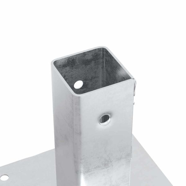 Основи за стълбове квадрат 4 бр 51x51 мм поцинкована стомана