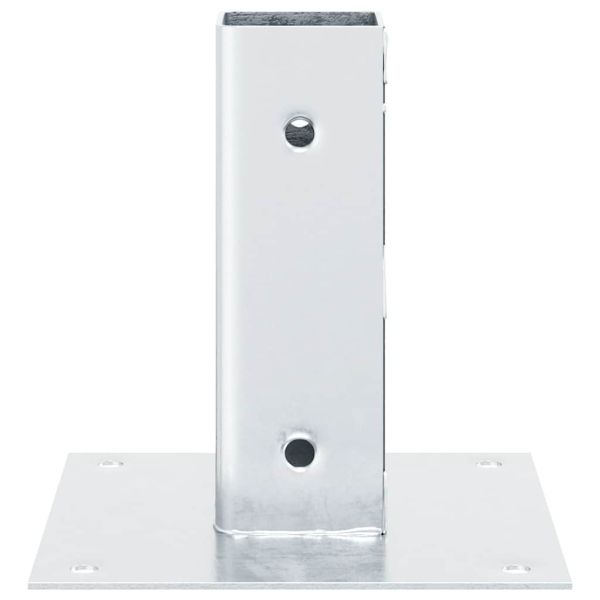 Основи за стълбове квадрат 12 бр 51x51 мм поцинкована стомана