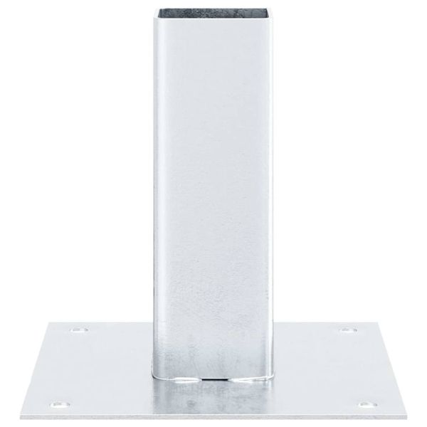 Основи за стълбове квадрат 12 бр 51x51 мм поцинкована стомана