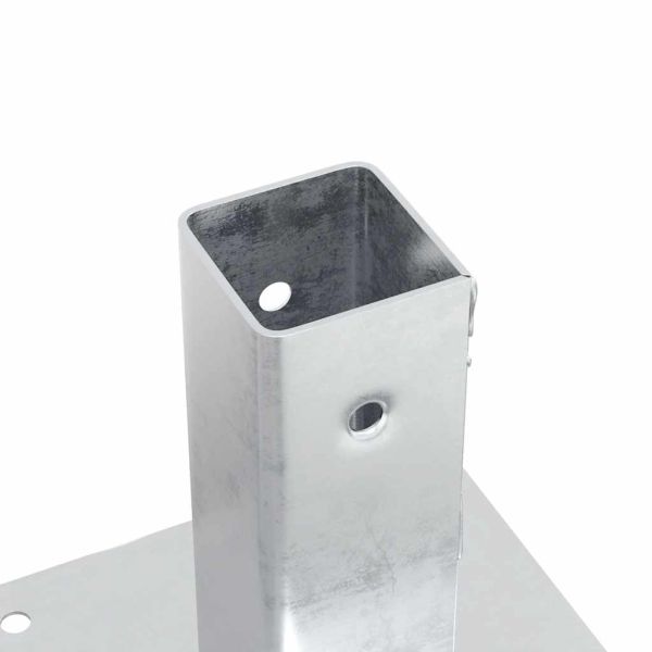 Основи за стълбове квадрат 12 бр 51x51 мм поцинкована стомана