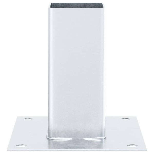 Основи за стълбове квадрат 4 бр 61x61 мм поцинкована стомана