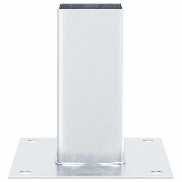 Основи за стълбове квадрат 12 бр 61x61 мм поцинкована стомана