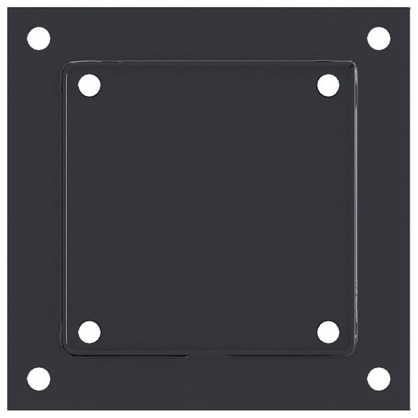 Основи за стълбове квадрат 4 бр прахово боядисана стомана