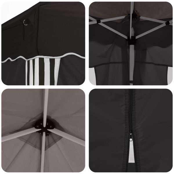 Поп-ъп парти палатка 575 x 288 x 245 см Черно