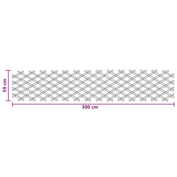 Разширяема решетъчна ограда 2 pcs Светло кафяво 100 x 105 см