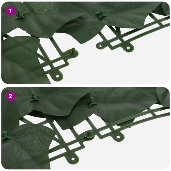 Завеса за балкон с листа Тъмнозелено 200 x 100 cm