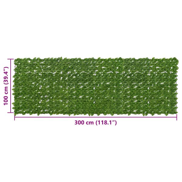 Завеса за балкон с листа Зелен и жълт 300 x 100 cm