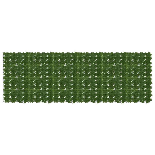 Завеса за балкон с листа Зелено 300 x 100 cm Полиестер и тъкан