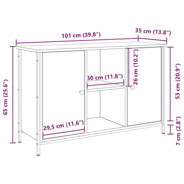 Комплект ТВ шкаф Старо дърво 101 x 35 x 65 см Инженерно дърво
