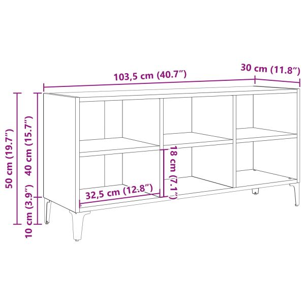 Комплект ТВ шкаф Монтиране на стена Черен 103,5 x 30 x 50 см