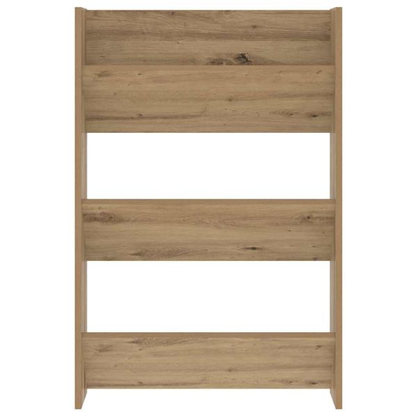 Шкаф за обувки с рафт 2 pcs Дъб 60 x 18 x 90 см Инженерно дърво