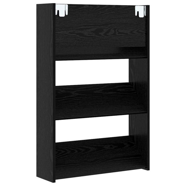 Шкаф за обувки 2 pcs Черния дъб 60 x 18 x 90 см Инженерно дърво