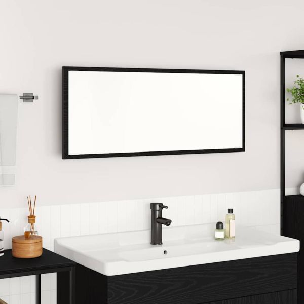 Огледало с огледало Черния дъб 90 x 8,5 x 37 см Инженерно дърво